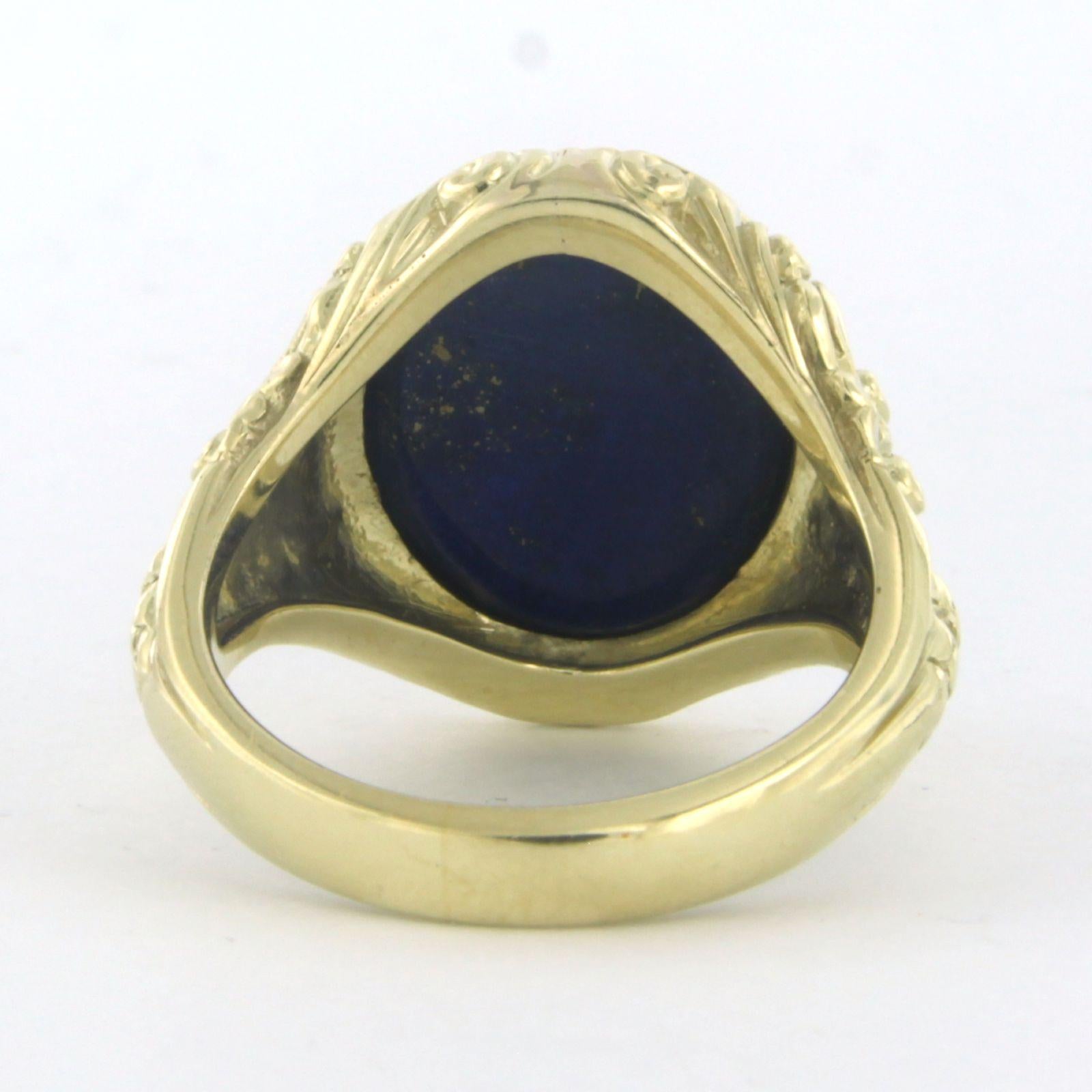 Ring with Lapis Lazuli 14k yellow gold For Sale 1
