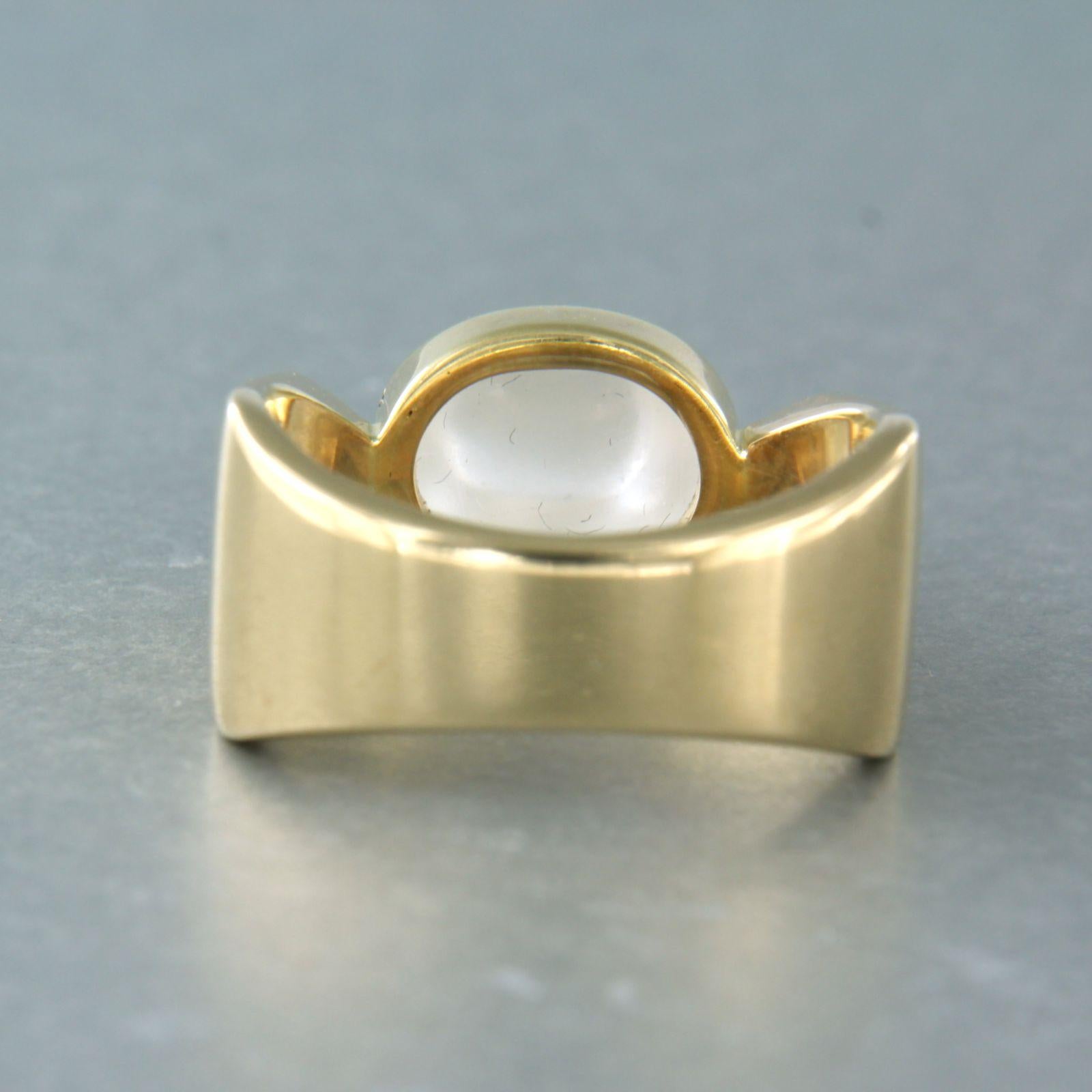 Ring mit Mondstein 14k Gelbgold 1 2,0 Gramm im Zustand „Hervorragend“ im Angebot in The Hague, ZH