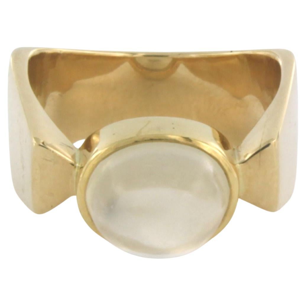 Ring with moonstone 14k yellow gold