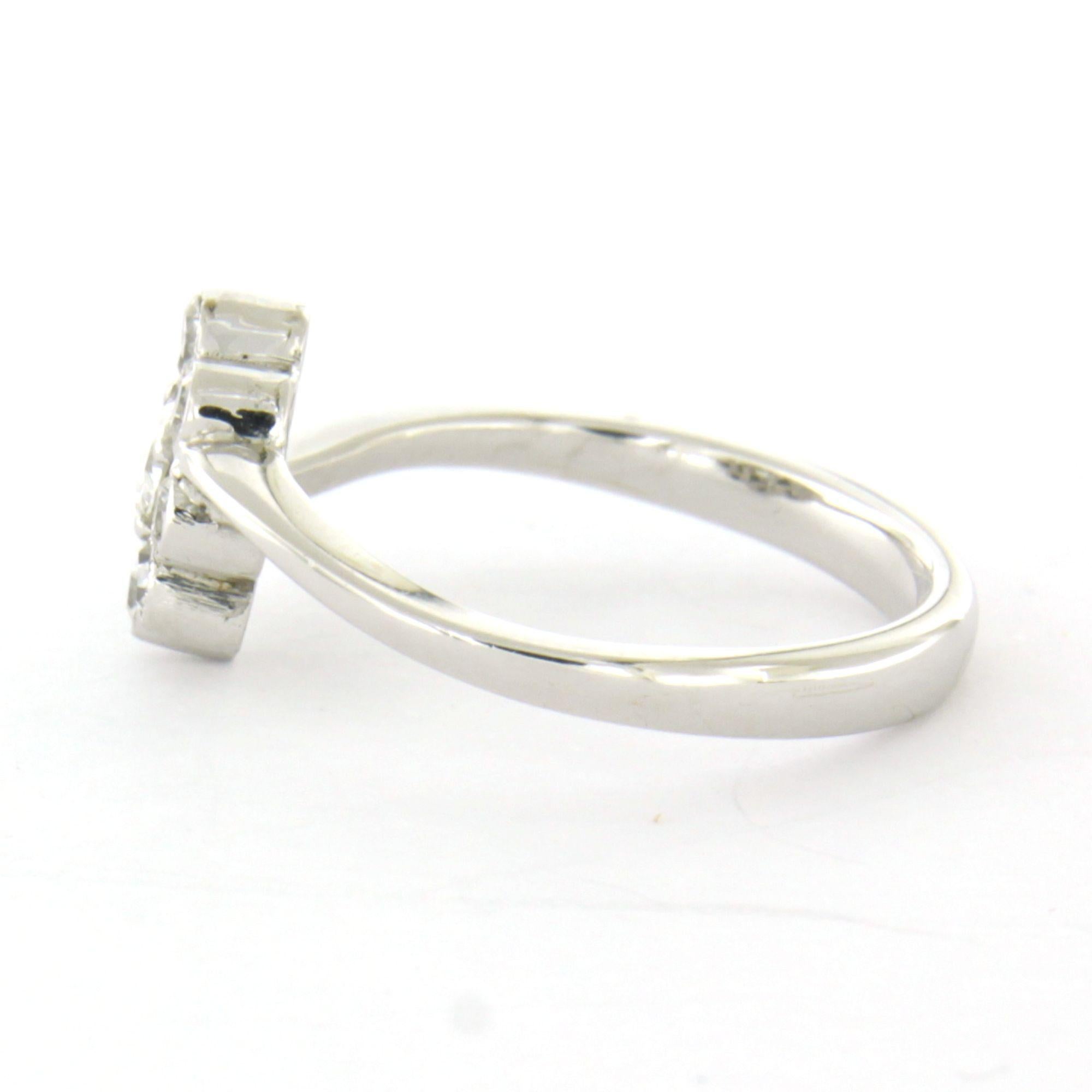 Ring with old European and single cut diamonds up to 0.40ct 18k gold 4.0 gram Moderno en venta