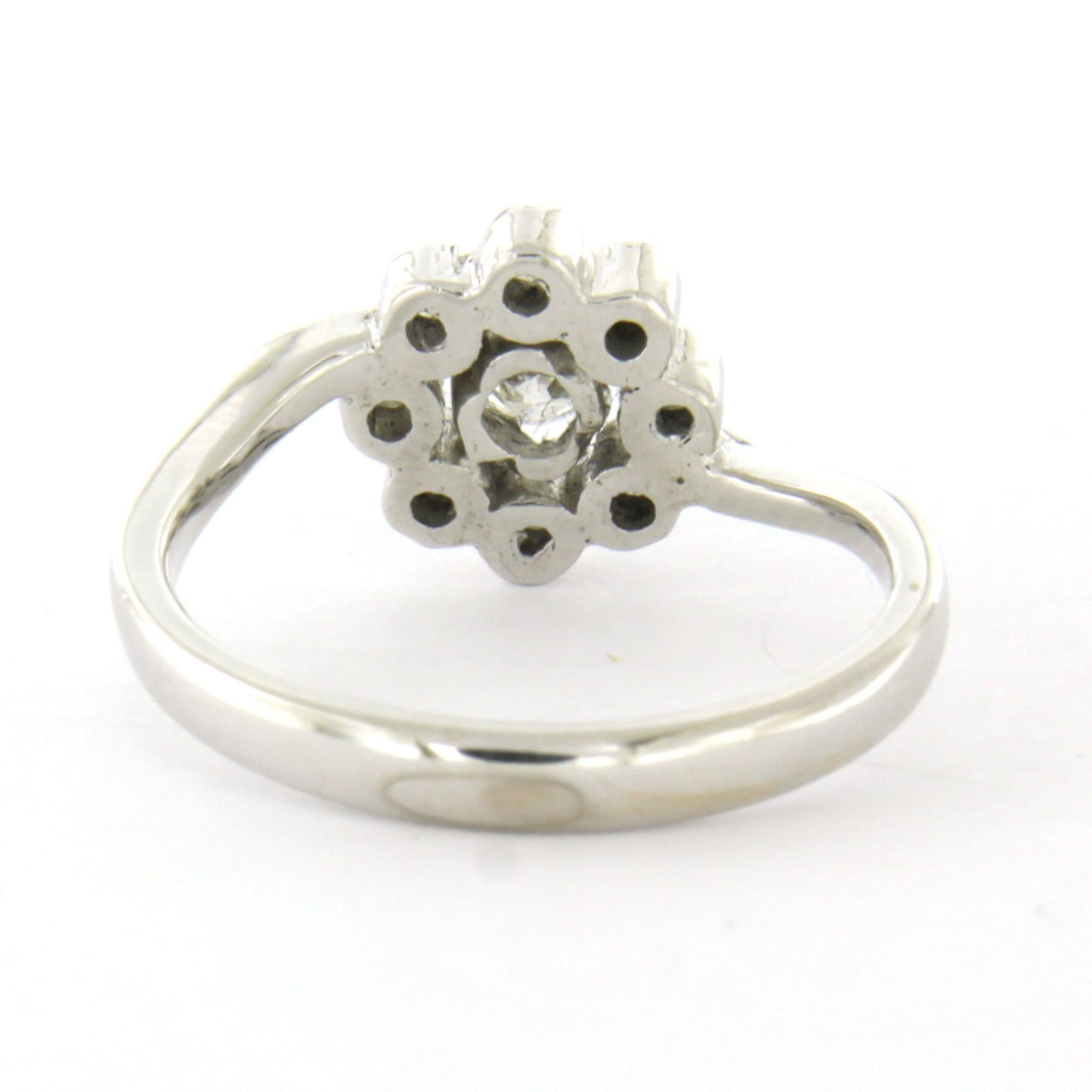 Ring with old European and single cut diamonds up to 0.40ct 18k gold 4.0 gram Corte europeo antiguo en venta