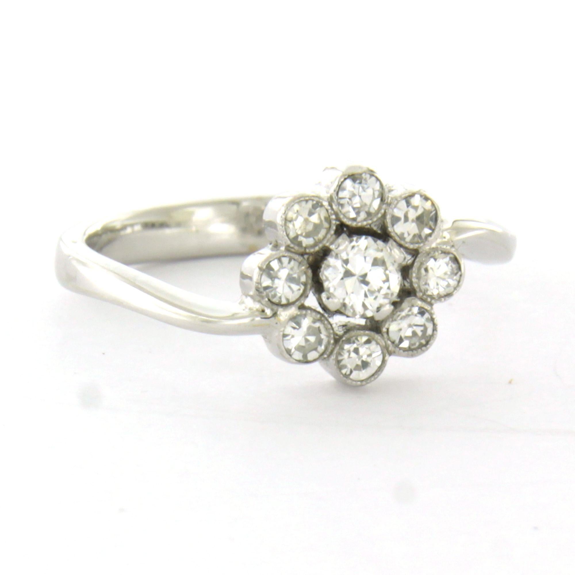 De las mujeres Ring with old European and single cut diamonds up to 0.40ct 18k gold 4.0 gram en venta