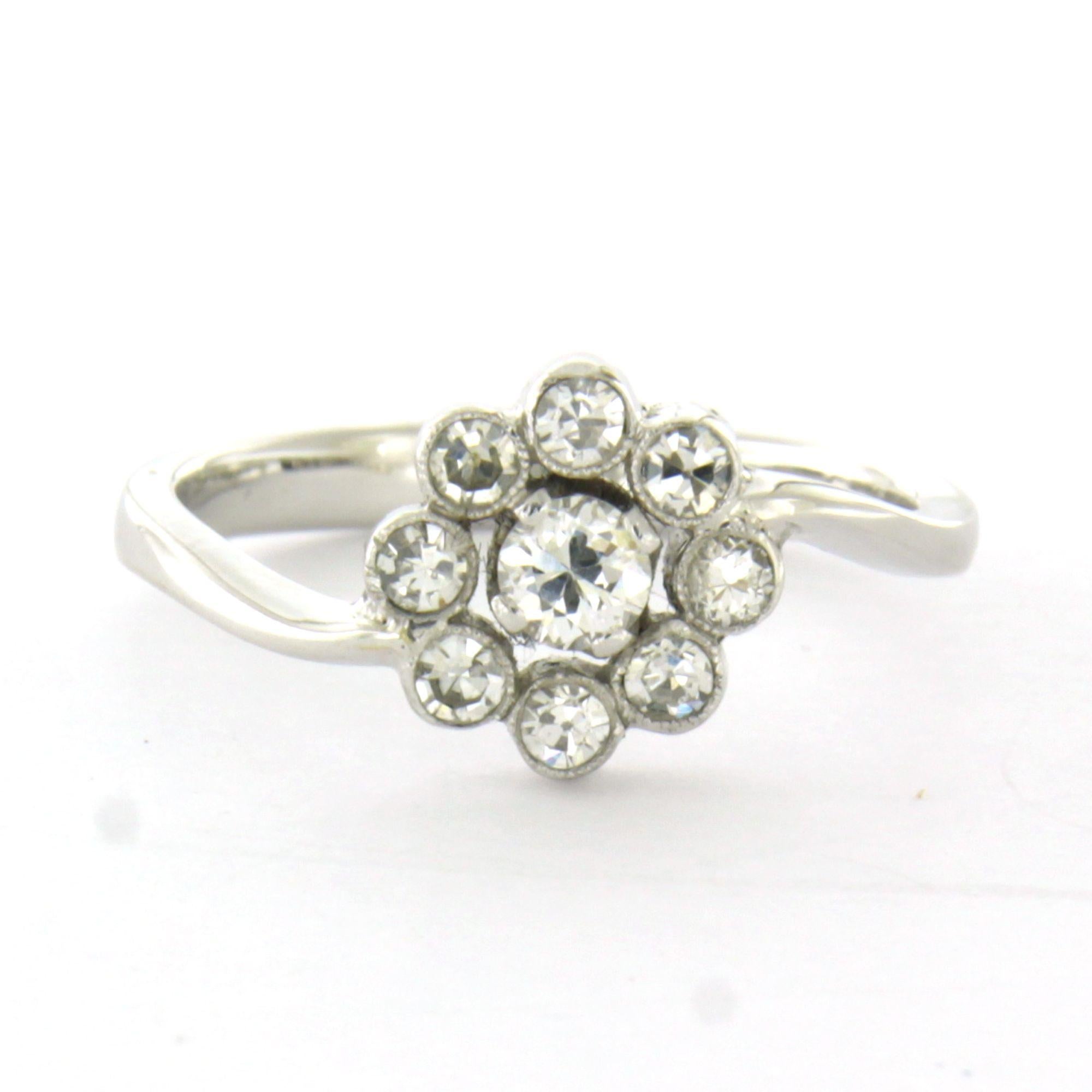 Ring with old European and single cut diamonds up to 0.40ct 18k gold 4.0 gram en venta 1