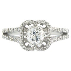 Ring with old European and single cut diamonds up to 0.88ct 14k gold 4.5 grams