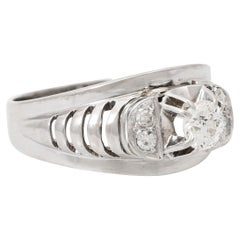 Ring with Old European Cut Diamond 0.35 Ct