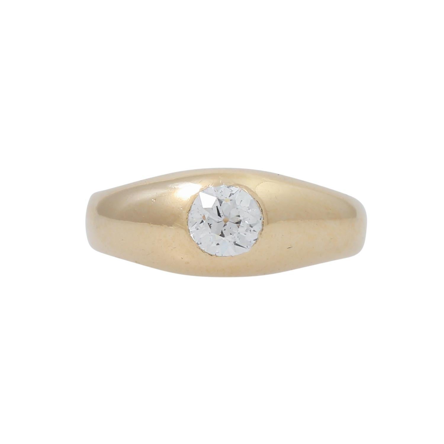 Ring with Old European Cut Diamond Approx. 0.5 Ct For Sale