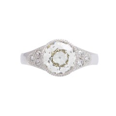 Ring with Old European Cut Diamond Approx. 2 Carat