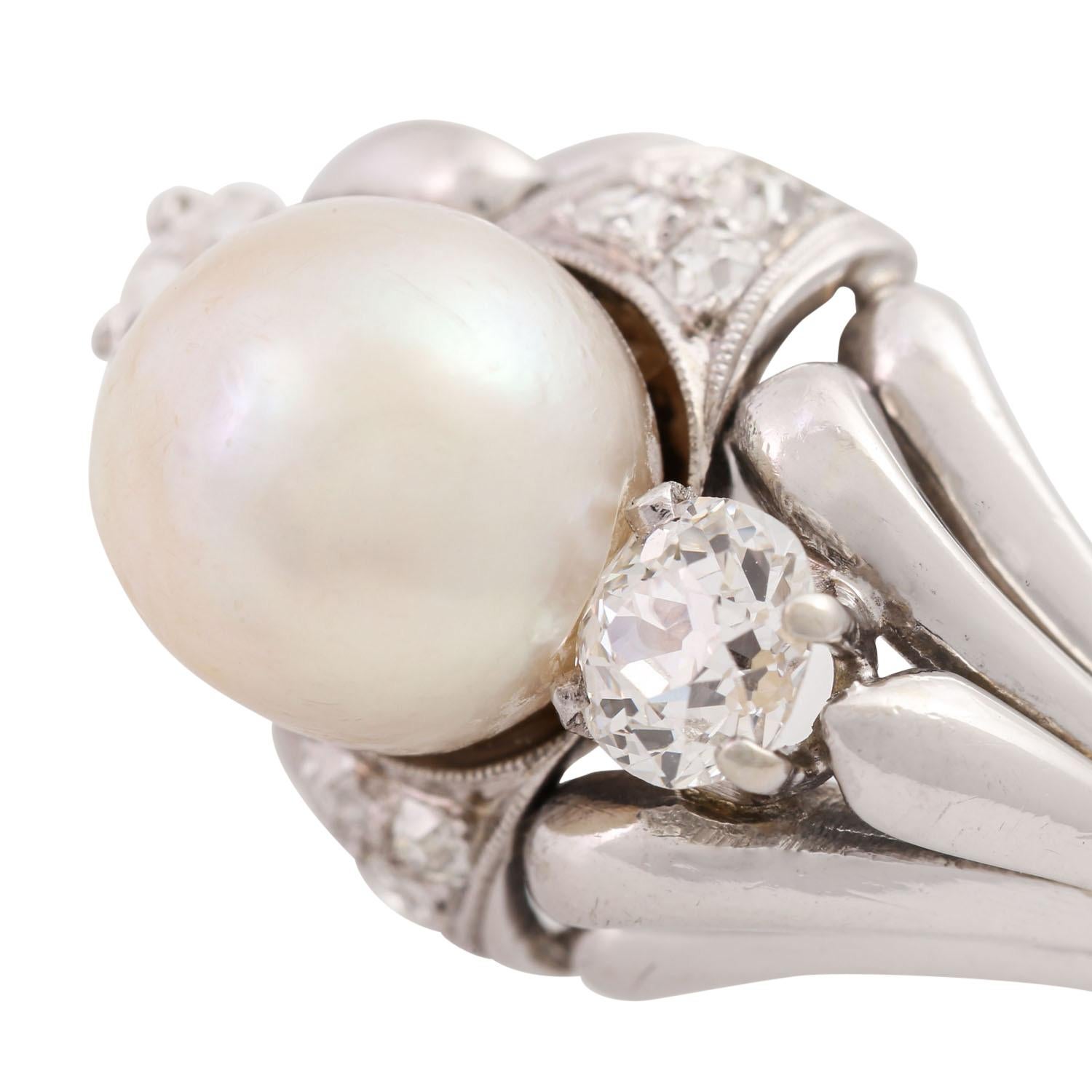Ring with Old European Cut Diamonds Total Approx. 1.0 Ct, For Sale 1