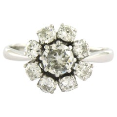 Ring with old European cut diamonds up to 1.50ct 14k gold 4.2 grams
