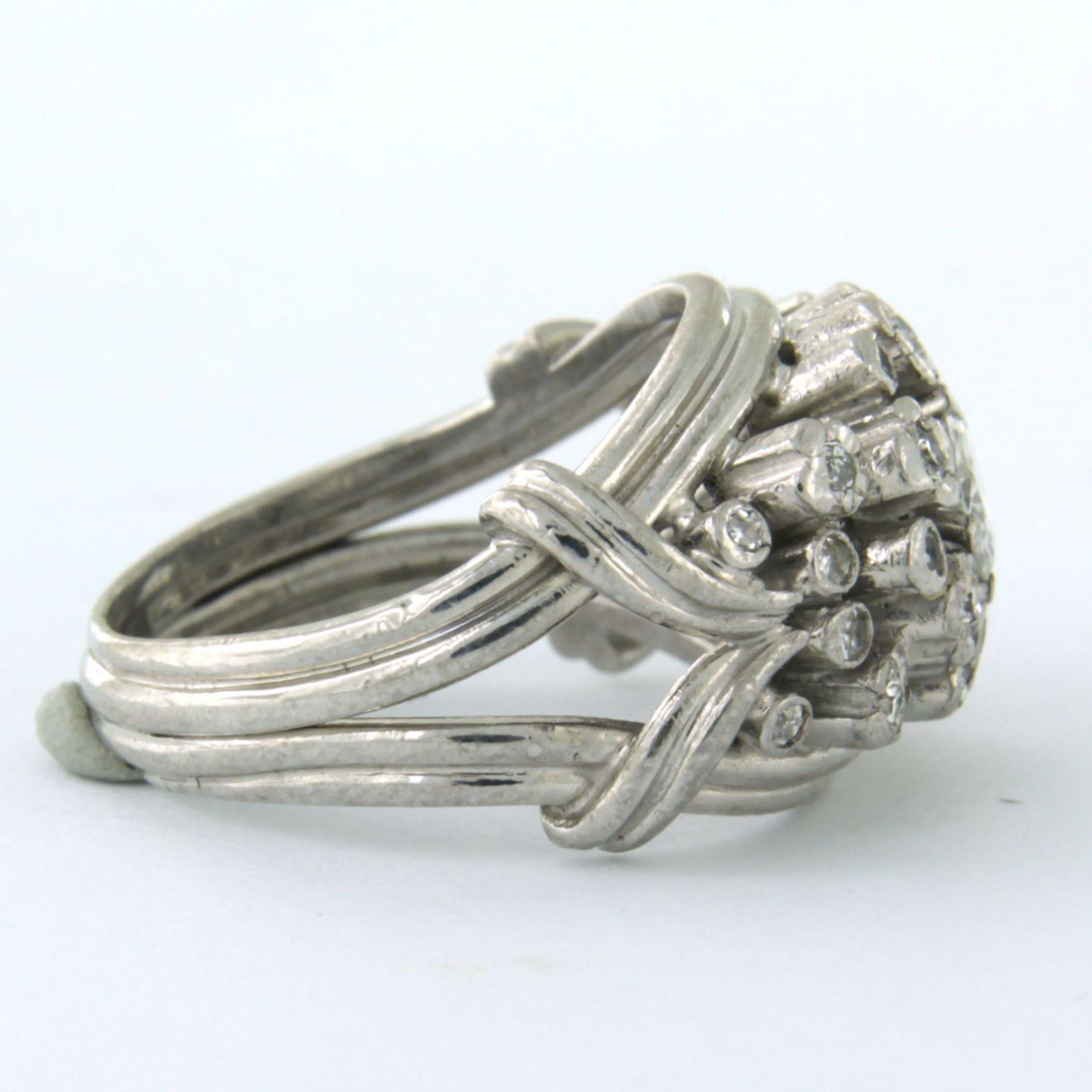 Bague avec diamants taille ancienne et taille unique jusqu'à 0,50 carat Pour femmes en vente