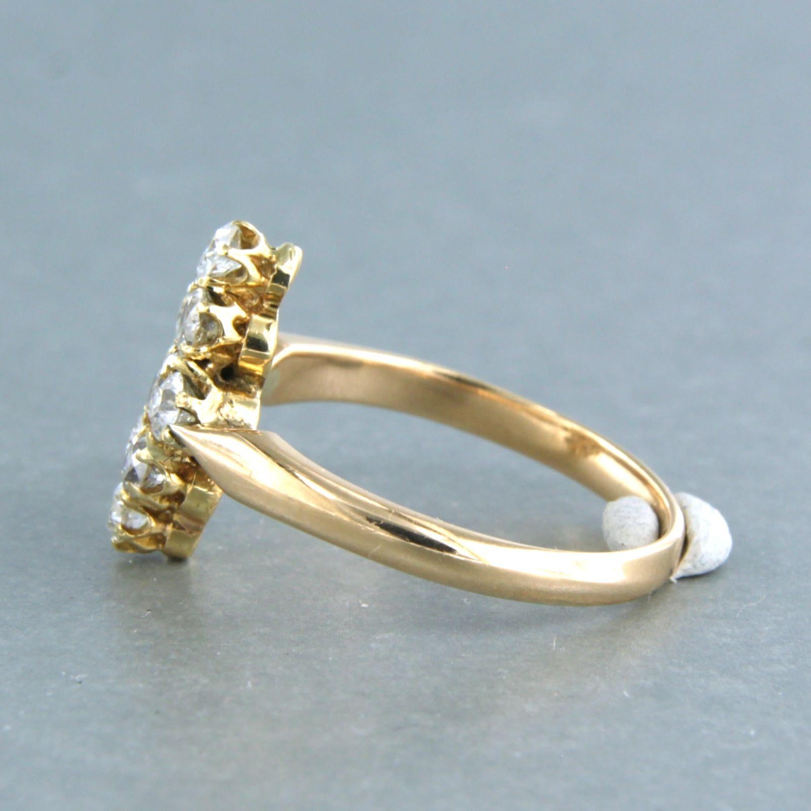 Bague en or jaune 14k avec diamant taille ancienne jusqu'à 0,75 ct - G/H - VS/SI - taille de bague US 5.5 - EU 16(50)

Description détaillée

La partie supérieure de l'anneau mesure 1,3 cm de large et 3,7 mm de haut.

Bague de taille US 5.5 - EU