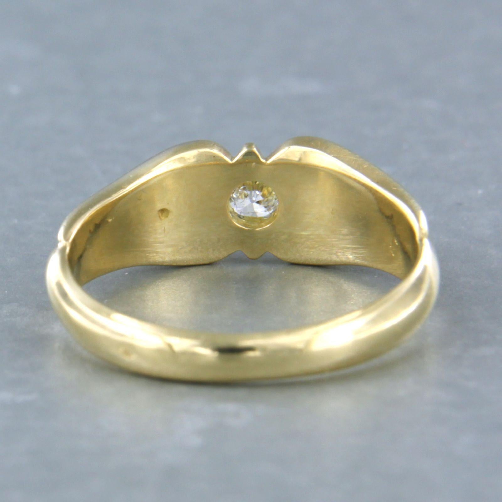 Bague en or jaune 18k avec diamant taille ancienne jusqu'à 0.20 ct - H/I - pique - taille de bague US 7.5 - EU 17.75 (56)

Description détaillée

La partie supérieure de l'anneau mesure 6,9 mm de large et 3,2 mm de haut.

Bague de taille US 7.5 - EU