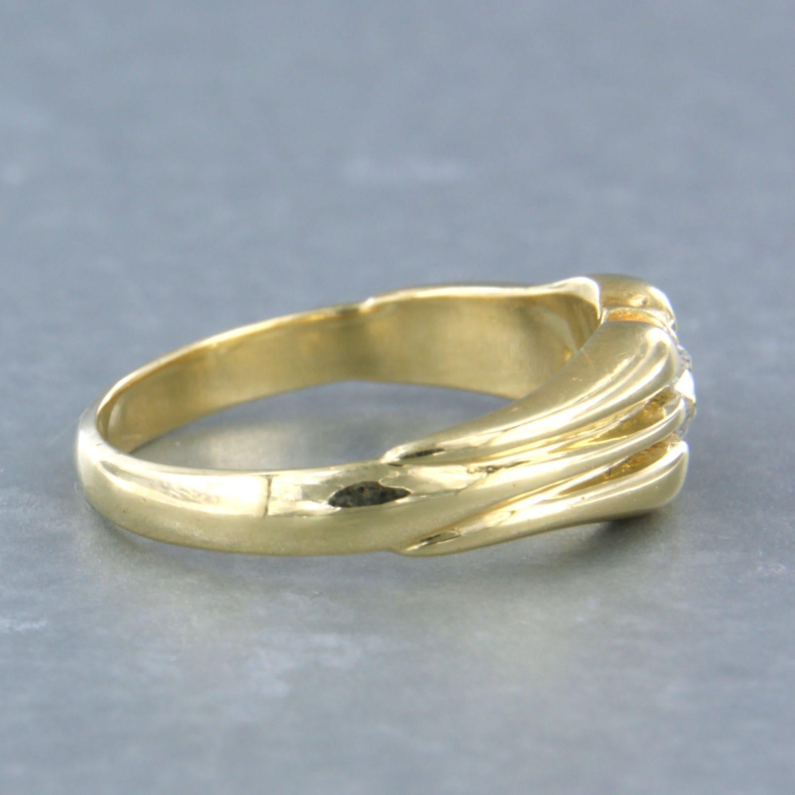 Début de l'époque victorienne Bague avec diamant taille ancienne jusqu'à 0,20ct Or jaune 18k 5,5 grammes en vente