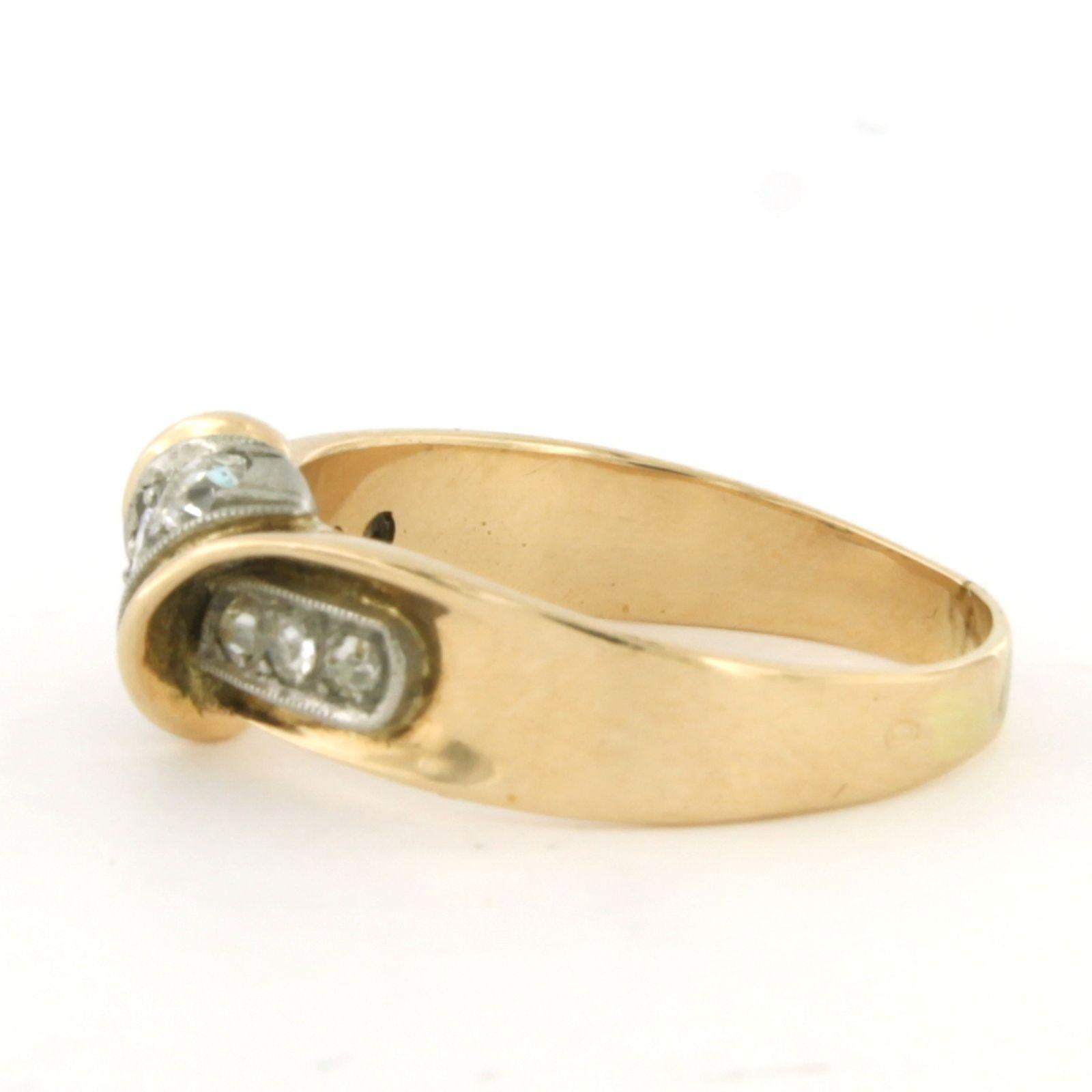 Rétro Bague avec diamants taille ancienne jusqu'à 0,55ct or 14k 4,0 grammes en vente