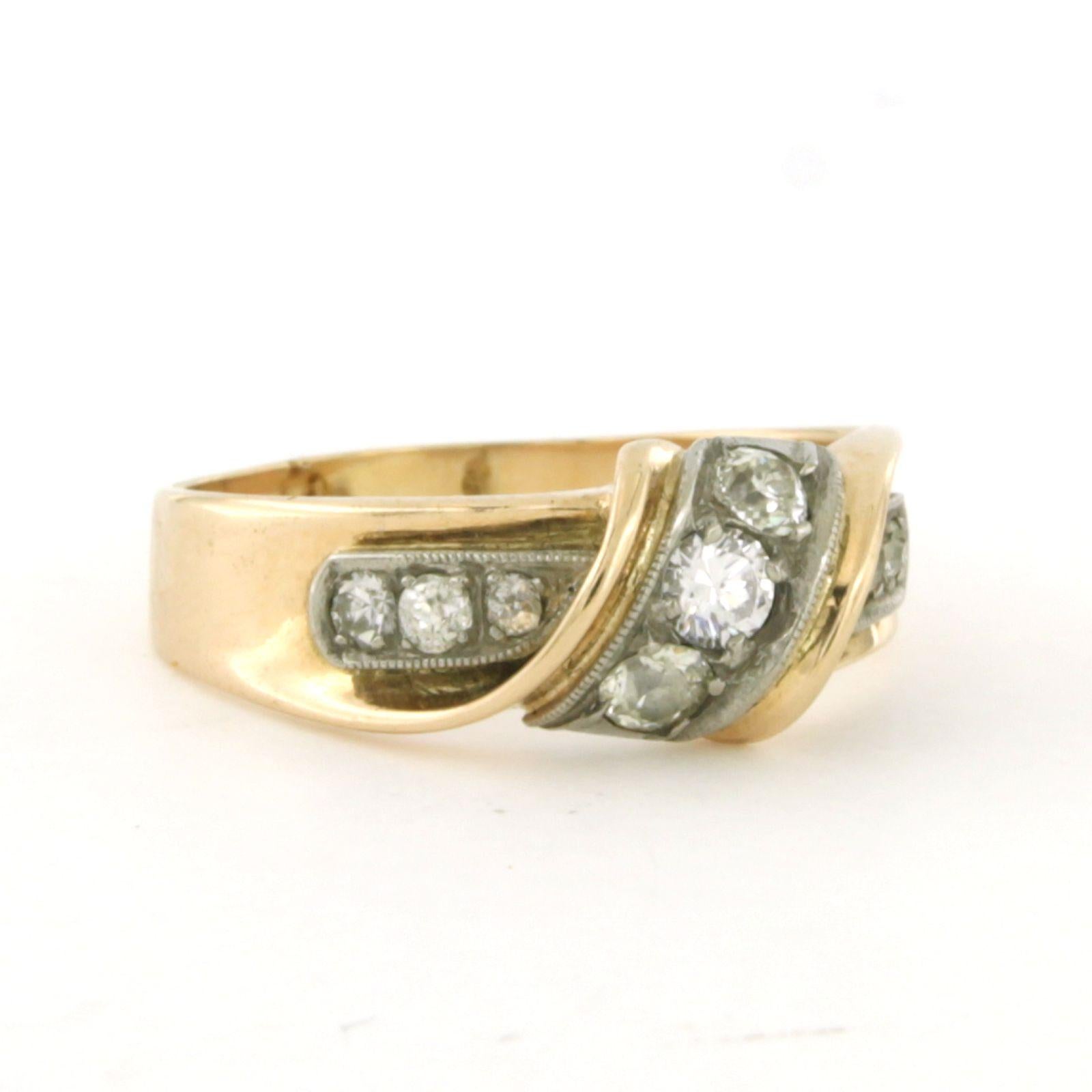 Bague avec diamants taille ancienne jusqu'à 0,55ct or 14k 4,0 grammes Pour femmes en vente