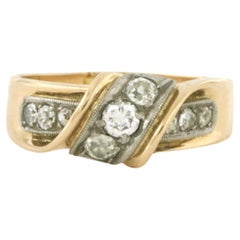 Anello con diamanti taglio old mine fino a 0,55ct in oro 14k 4,0 grammi