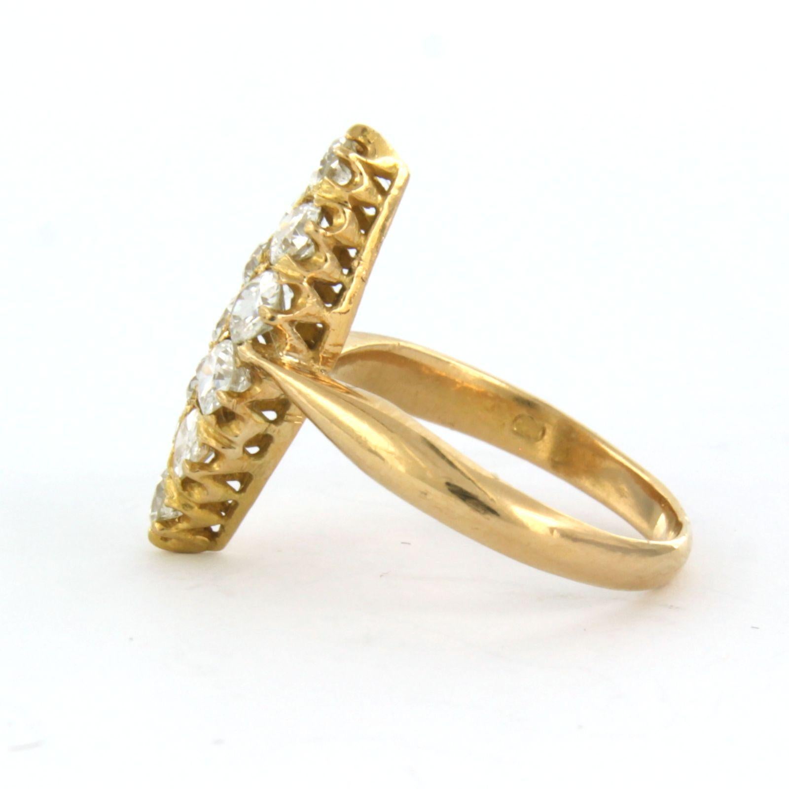 20k yellow gold marquis ring with old mine cut diamond. 1.50ct – G/H – SI – ring size U.S. 6 – EU. 16.5(52)

Detailed description

the top of the ring is 2.0 cm wide and 4.7 mm high

Ring size US 6 – EU. 16.5(52) ring can be enlarged or reduced a