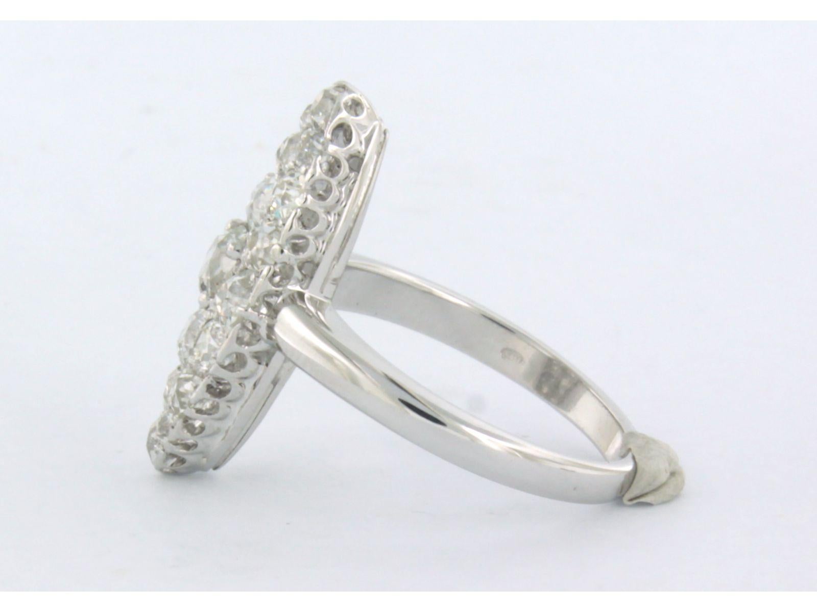 Art nouveau Bague avec diamants taille ancienne jusqu'à 3,00ct or 14k 6,5 grammes en vente