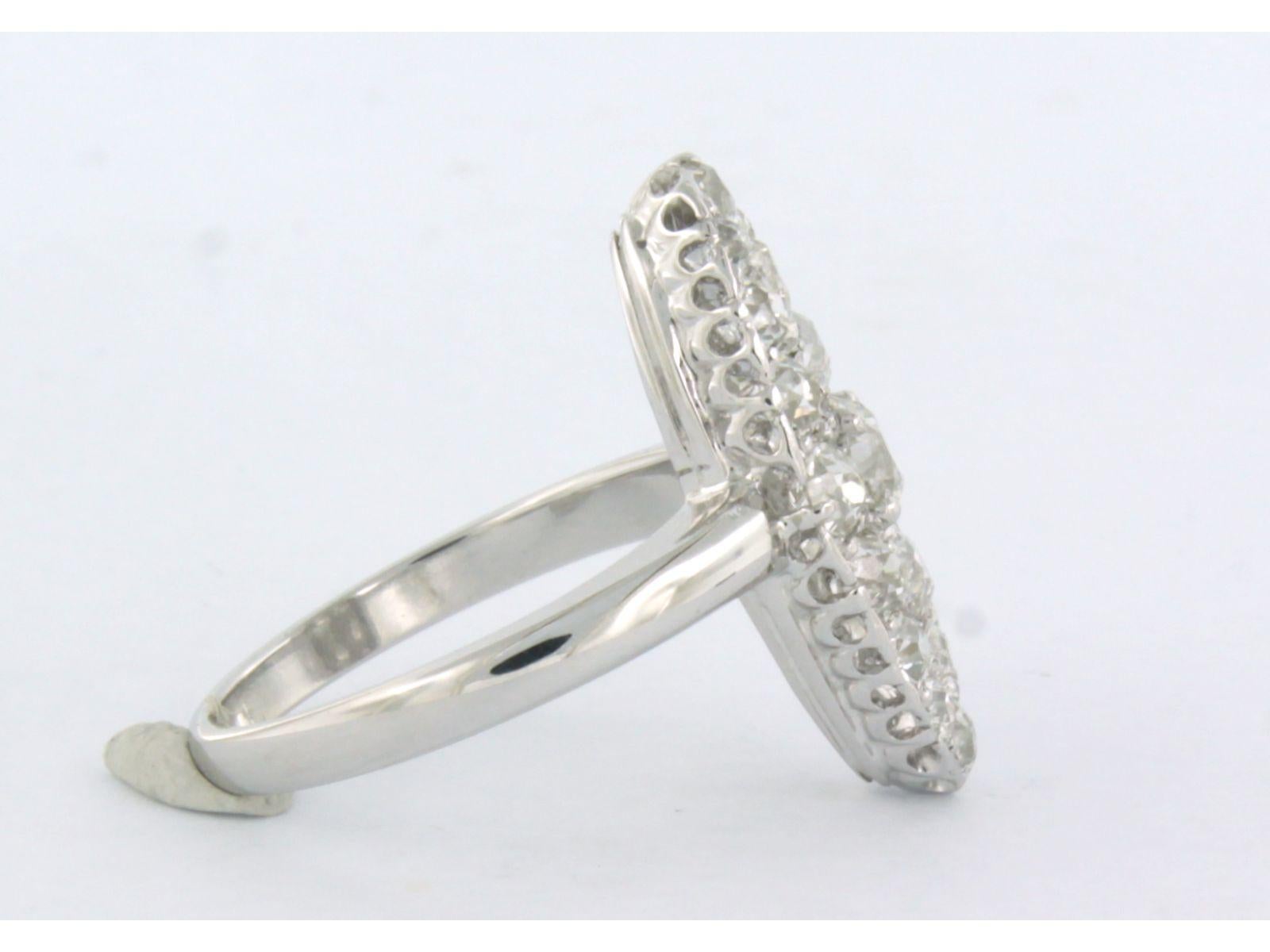 Taille vieille mine Bague avec diamants taille ancienne jusqu'à 3,00ct or 14k 6,5 grammes en vente