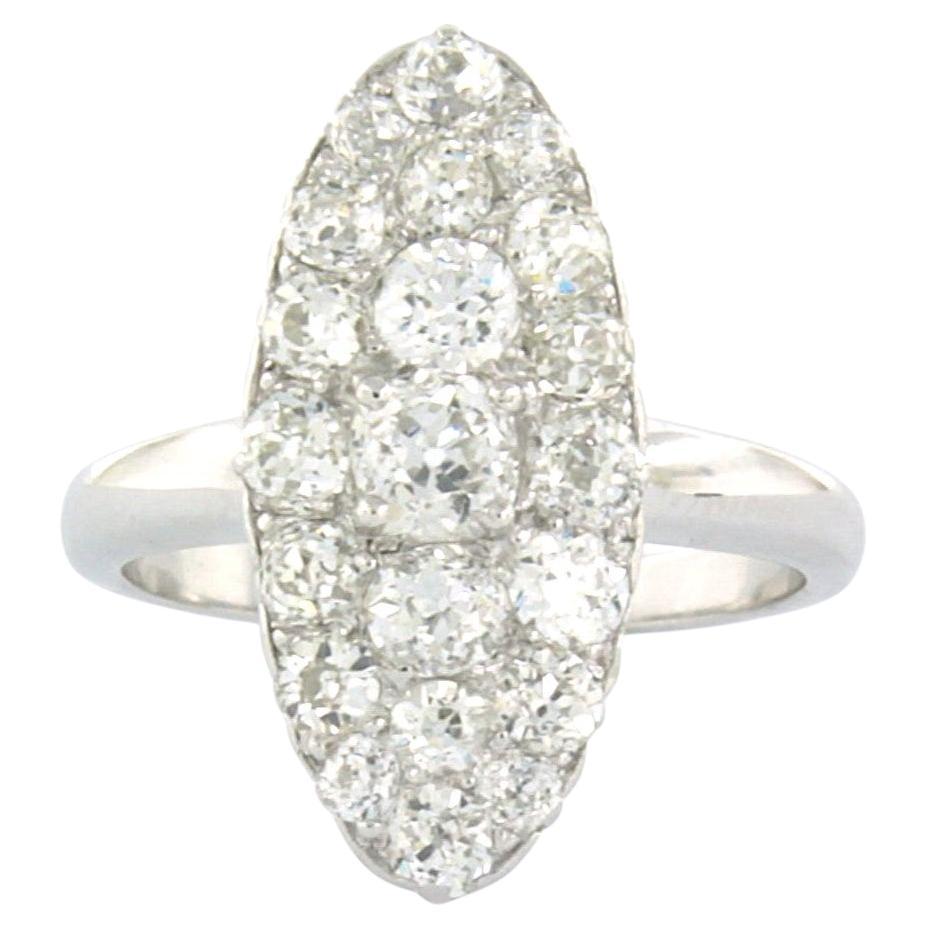 Anello con diamanti taglio old mine fino a 3,00ct in oro 14k 6,5 grammi