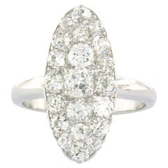 Ring with old mine cut diamonds up to 3.00ct 14k gold 6.5 grams