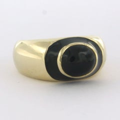 Ring with onyx 8k gold ringsize 8.75 U.S.