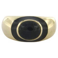 Ring with onyx 8k gold ringsize 8.75 U.S.