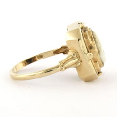Anello con onice e cammeo, oro 14k, 2,9 grammi