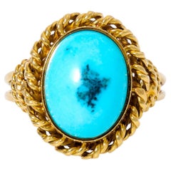 Used Ring with Oval Turquoise