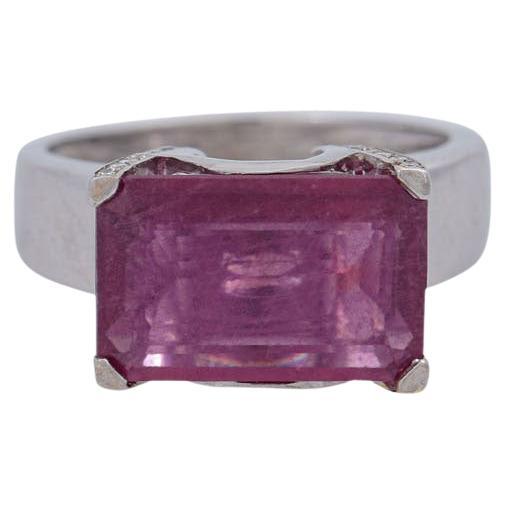 Ring with Pink Corundum Approximately 5 Carat