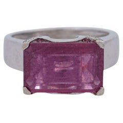 Ring with Pink Corundum Approximately 5 Carat