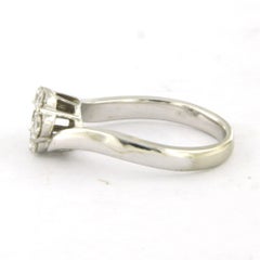 Ring with pink sapphire and brilliant cut diamonds up to 0.30ct 18k gold