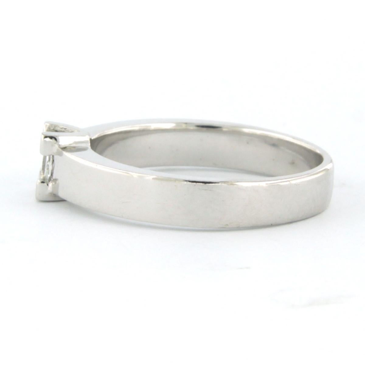 Moderno Anello con diamante taglio Prince Diamond fino a 0,37ct in oro bianco 18k 5,0 grammi in vendita