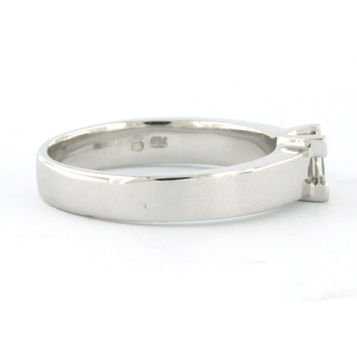 Taglio princess Anello con diamante taglio Prince Diamond fino a 0,37ct in oro bianco 18k 5,0 grammi in vendita