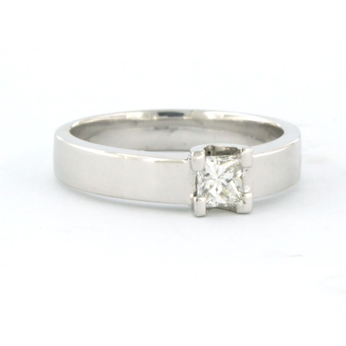 Donna Anello con diamante taglio Prince Diamond fino a 0,37ct in oro bianco 18k 5,0 grammi in vendita