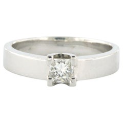 Ring mit Prince Diamond mit bis zu 0,37ct 18k Weißgold 5,0 Gramm