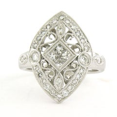 Ring with princess and brilliant cut diamonds up to 0.56ct 18k gold 6.7 grams