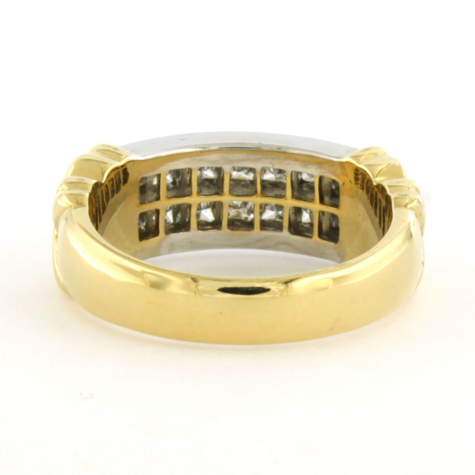 Im Angebot: Ring mit Diamanten im Prinzessinnenschliff bis zu 0,70ct 18k bicolor Gold - 7.7 Gramm () 4