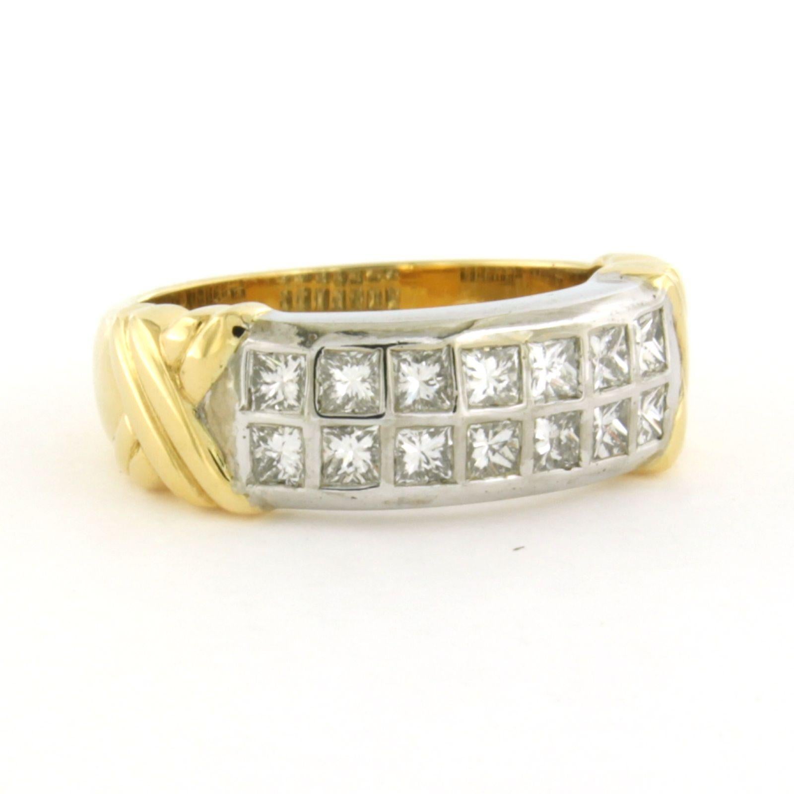 Im Angebot: Ring mit Diamanten im Prinzessinnenschliff bis zu 0,70ct 18k bicolor Gold - 7.7 Gramm () 6