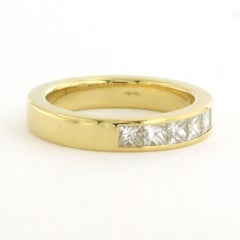 Anello con diamanti taglio princess fino a 1,00ct in oro giallo 18k 8,0 grammi