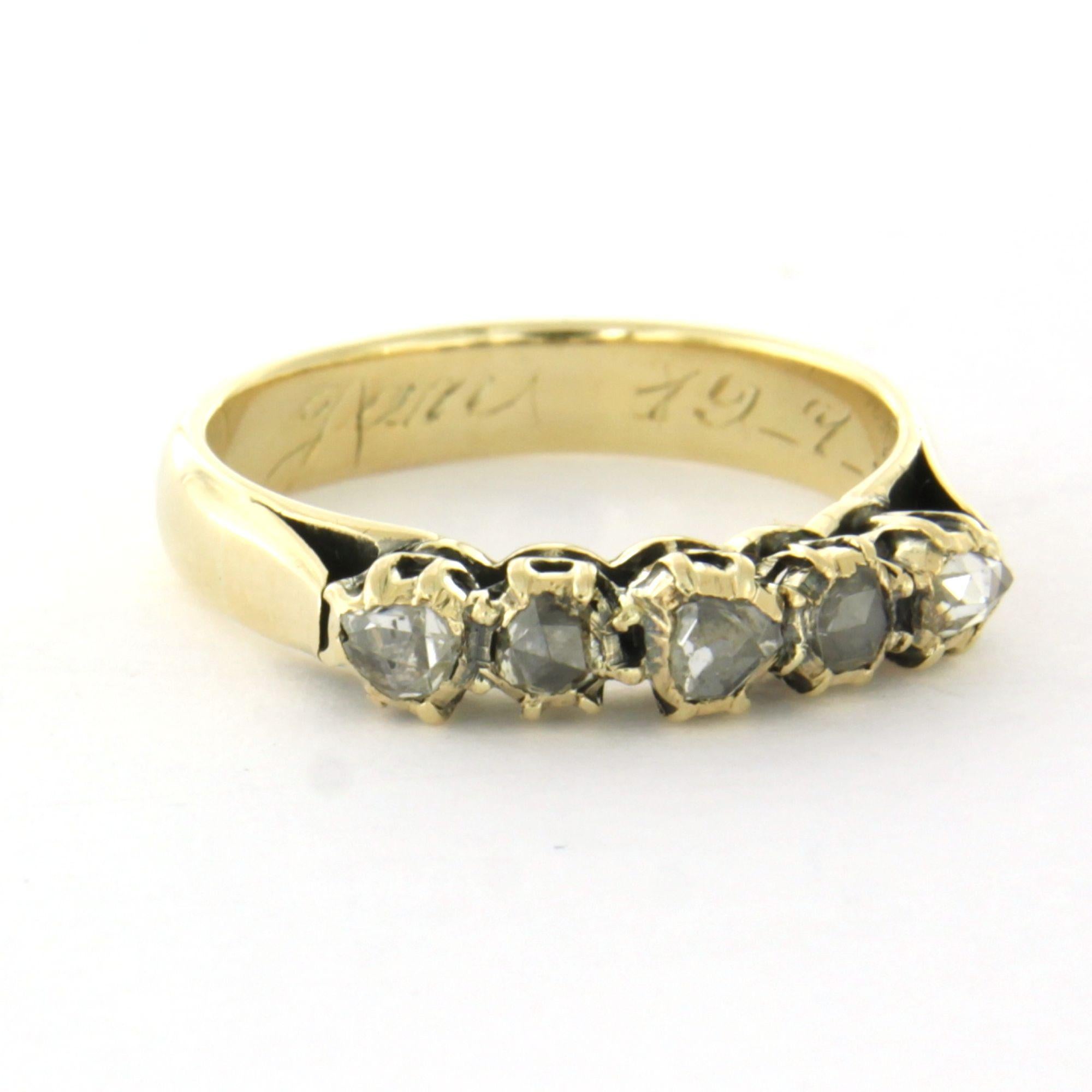 De las mujeres Anillo con diamantes talla rosa de hasta 0,25 ct Oro de 14k 3,7 gramos en venta