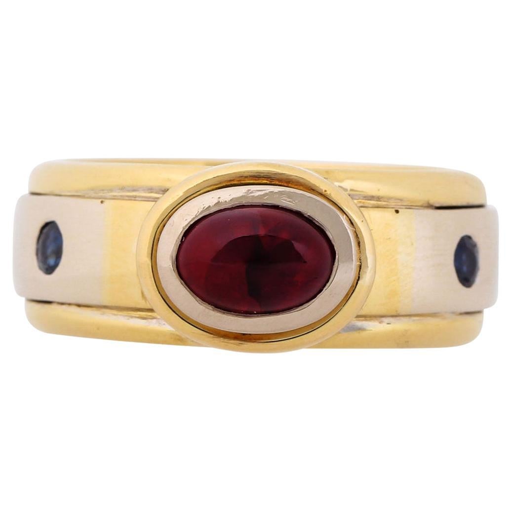 Ring with Ruby Cabochon For Sale