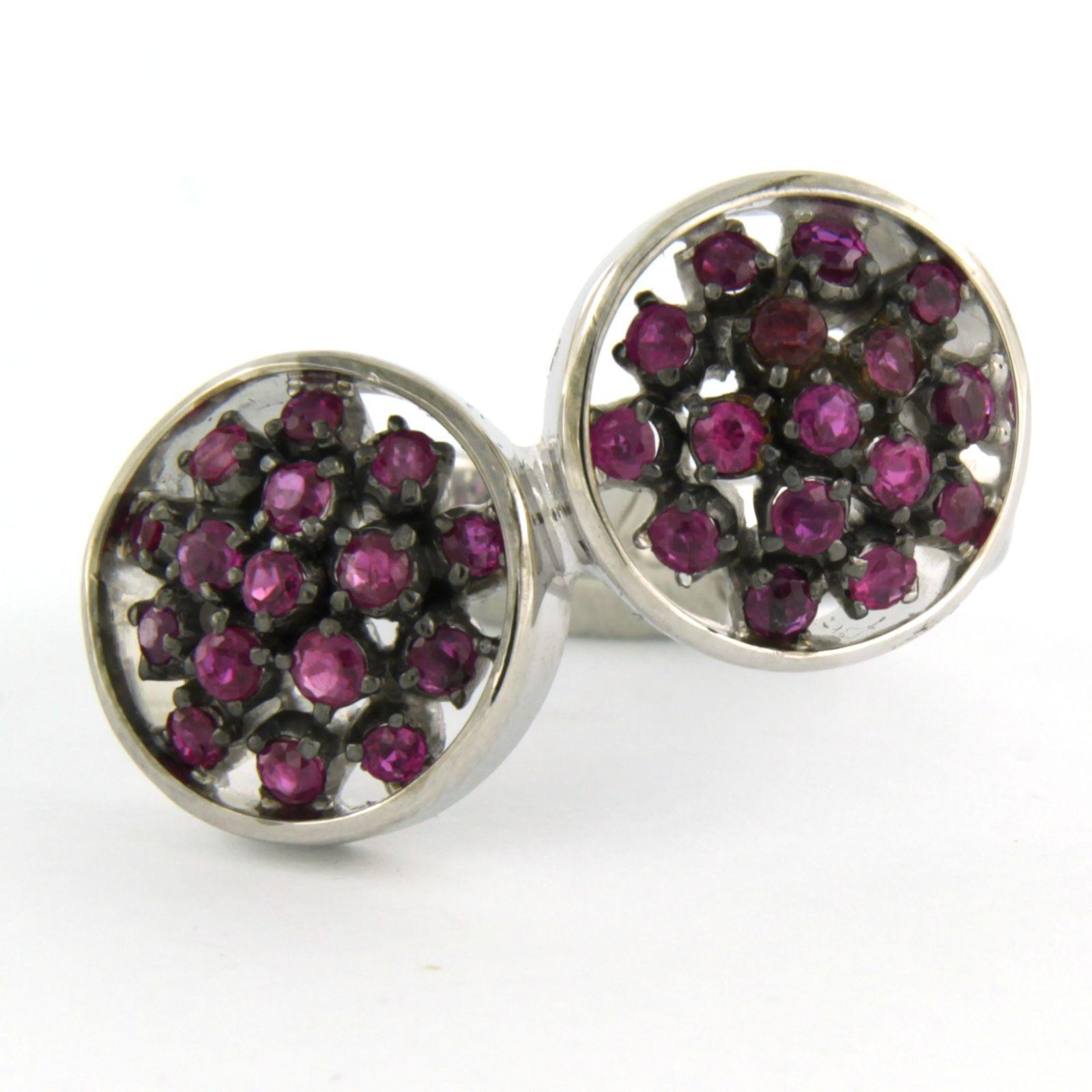 Ring with ruby up to 1.75ct 10.3 grams 14k gold ring size US 8 - EU 18(57) For Sale 1