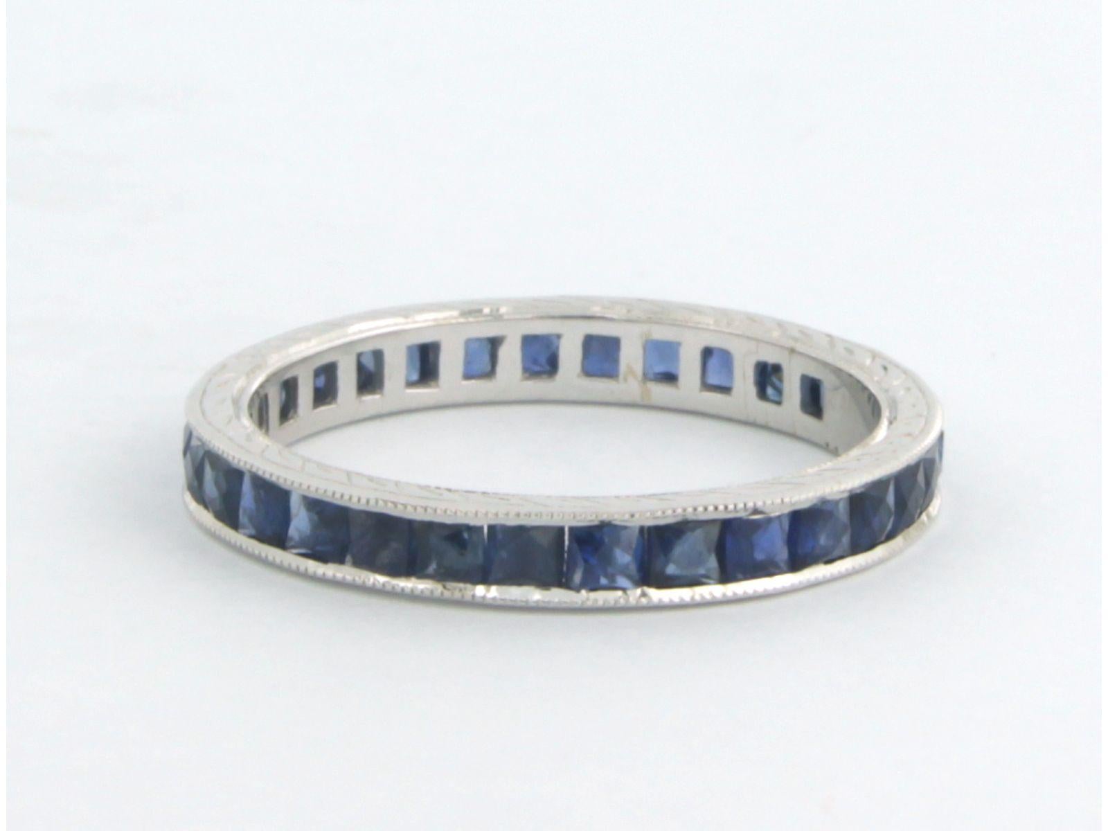 Ring with Sapphire 14k white gold  In New Condition In The Hague, ZH