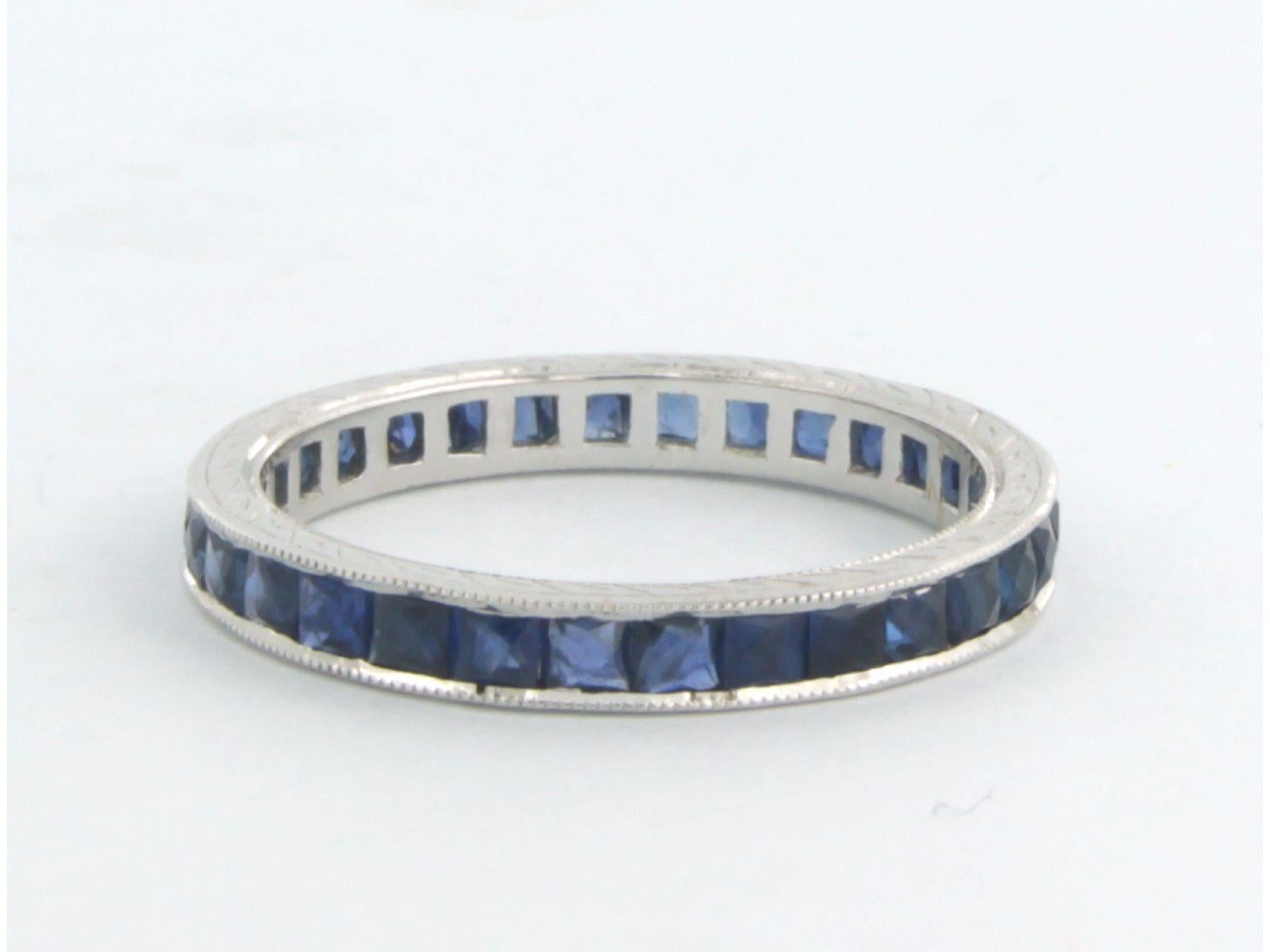 Women's Ring with Sapphire 14k white gold 