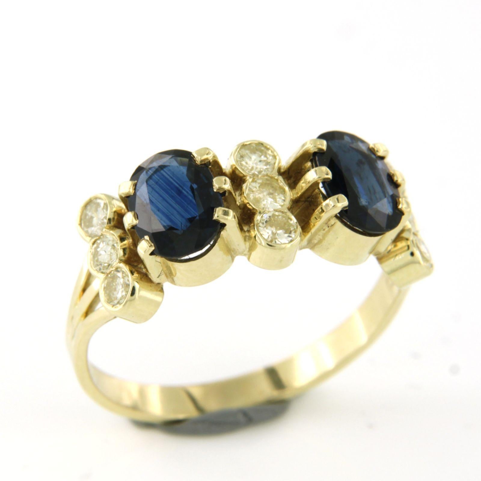 Ring aus 14k Gelbgold mit Saphiren bis zu 2,00ct und Diamanten im Brillantschliff bis zu 0,50ct N - VS/SI - rm 18(57)

Ausführliche Beschreibung

die Oberseite von 8,0 mm Breite

Ringgröße US 7.75 - EU 18 (57), der Ring kann zum Selbstkostenpreis um