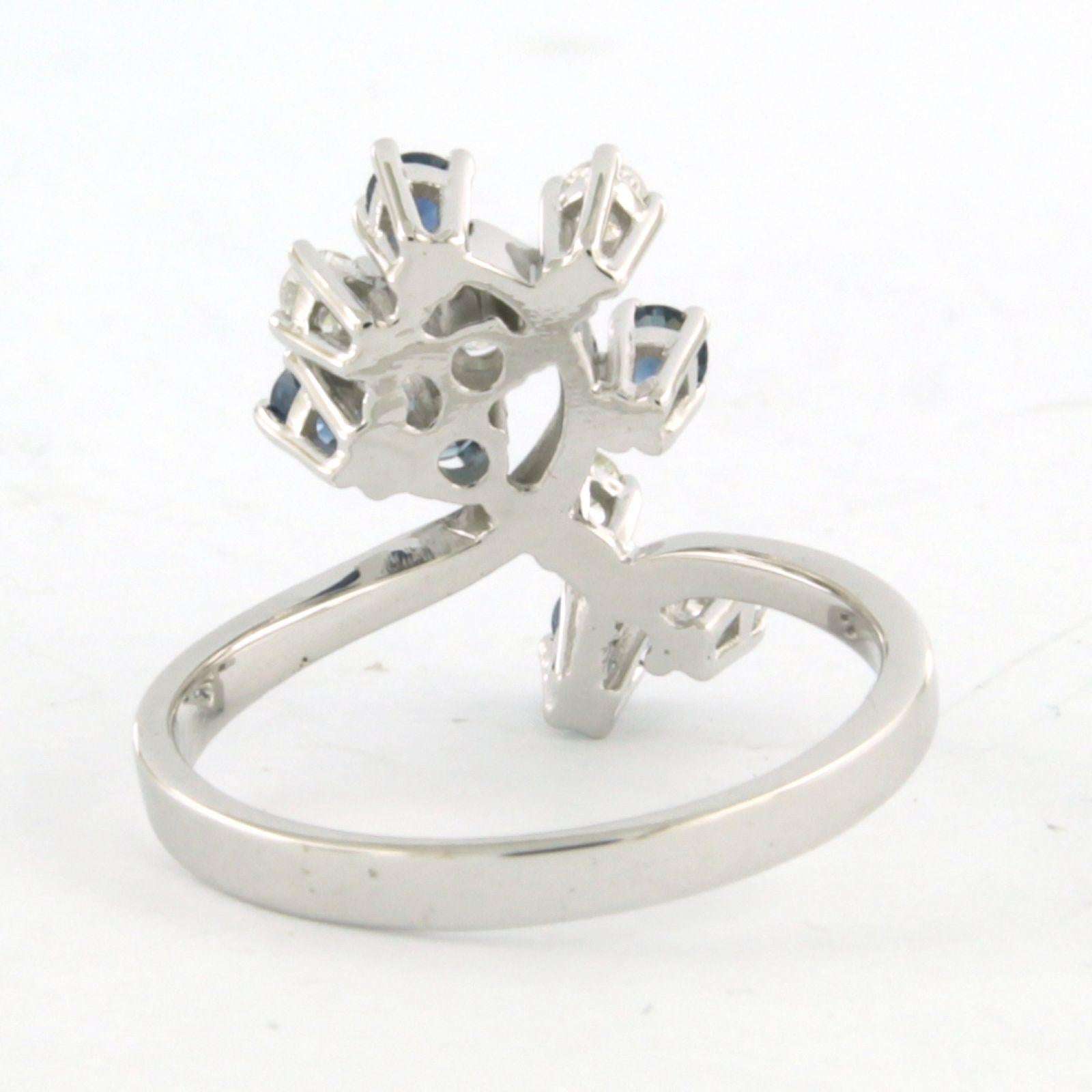 Ring mit Saphir und Diamanten im Brillantschliff bis zu 0,25ct 14k Gold 3,9 Gramm im Zustand „Hervorragend“ im Angebot in The Hague, ZH