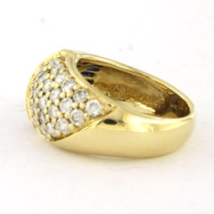 Bague avec saphir et diamants taille brillant d'un poids total allant jusqu'à 1,25 ct, en or 18 carats, 12,7 grammes