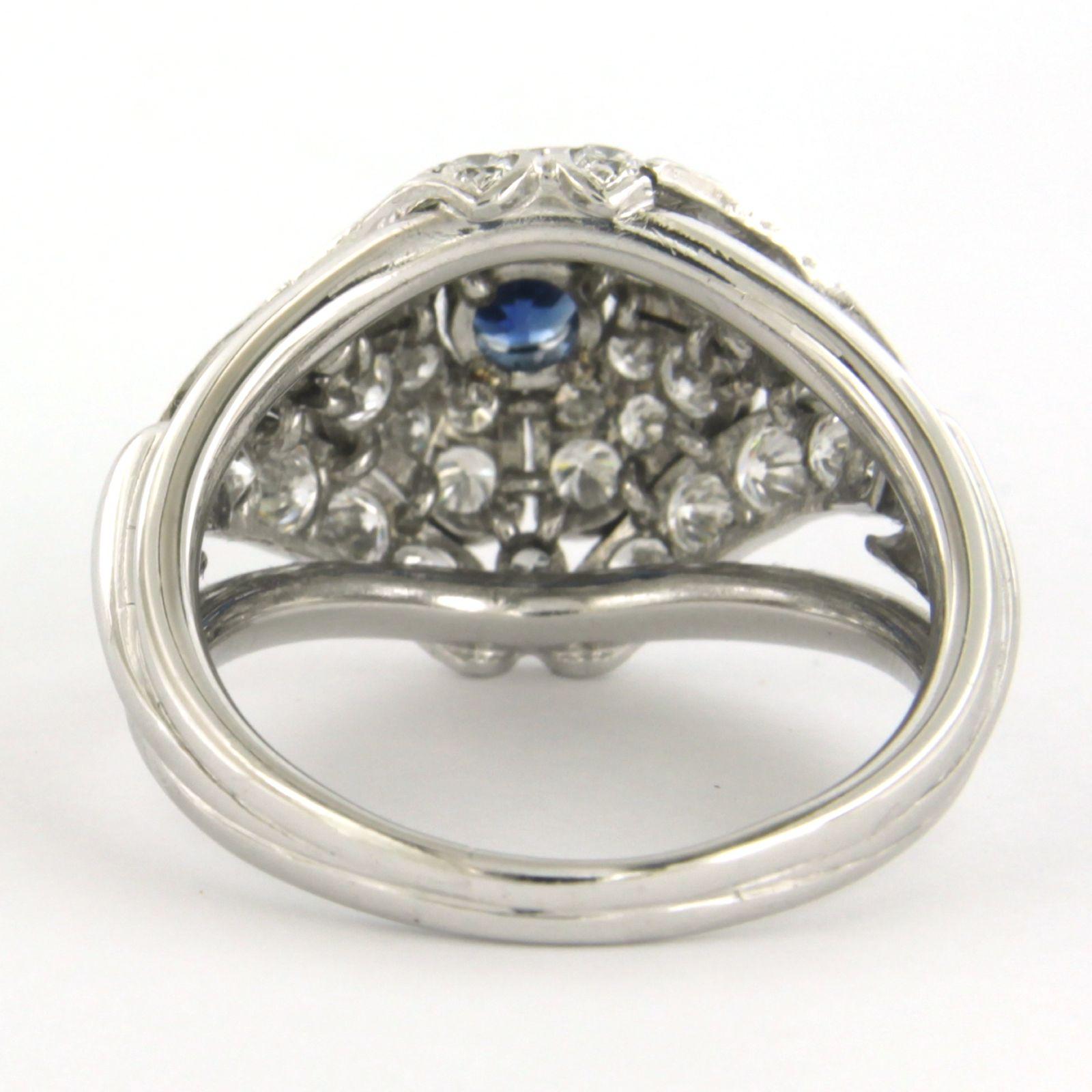 Ring mit Saphir und Diamanten im Brillantschliff bis zu 2,00ct 14k Gold 8,9 Gramm im Zustand „Hervorragend“ im Angebot in The Hague, ZH