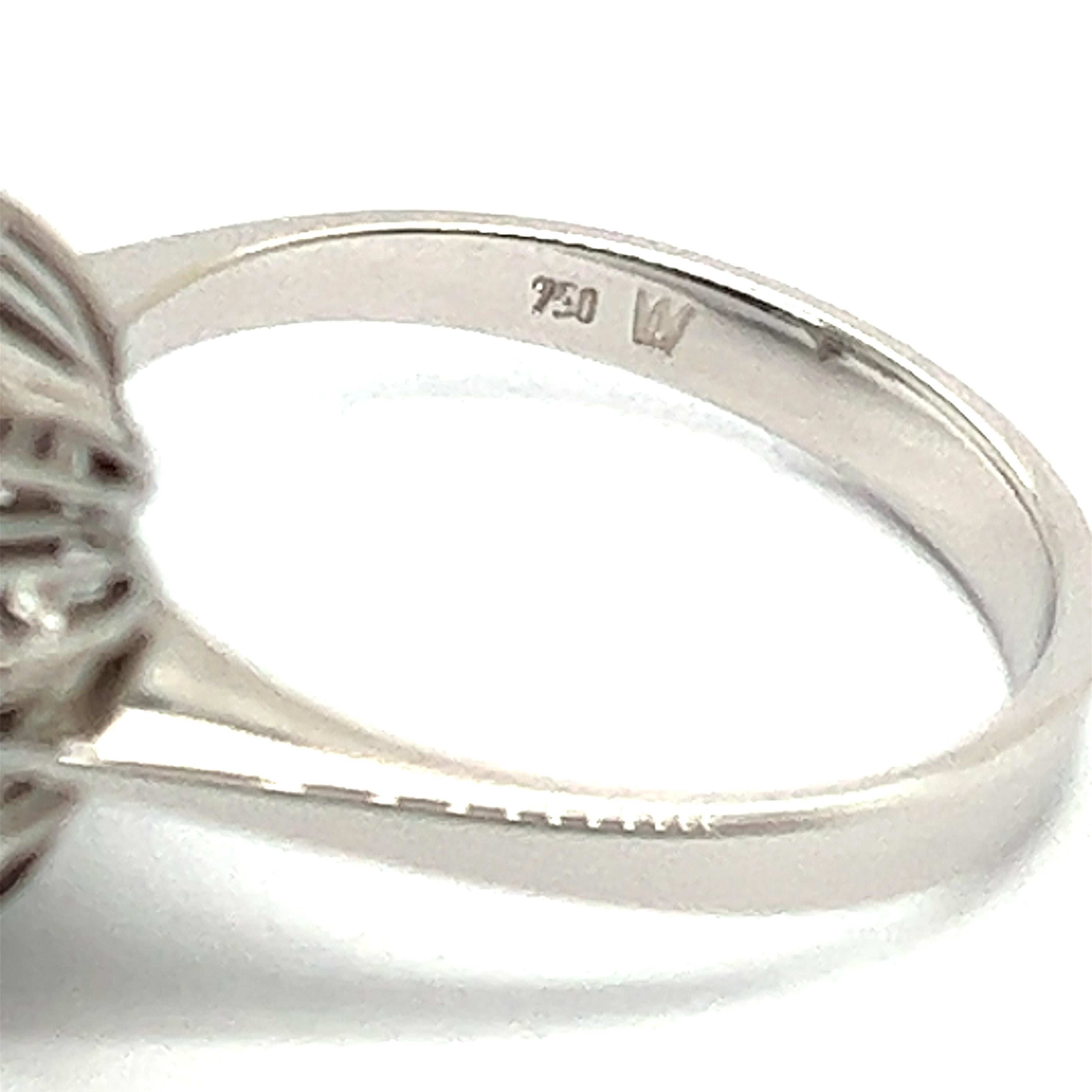 Ring aus 18 Karat Weißgold mit Saphiren und Diamanten 2
